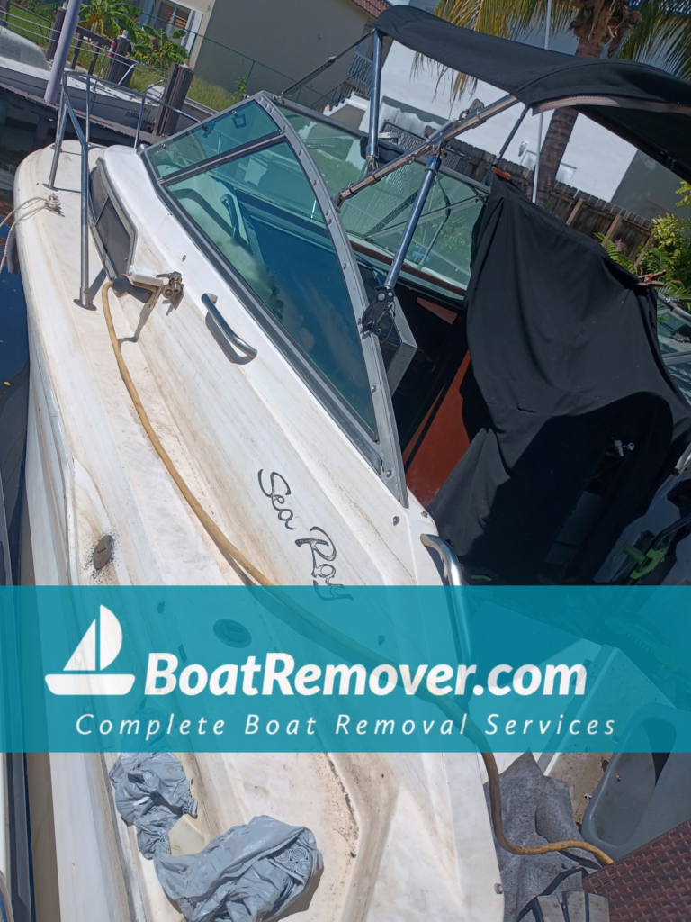 Sea Ray Boat Removal Pompano Beach Florida