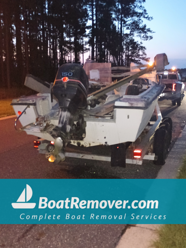 Boat and Trailer to be Hauled and Dismantled Jacksonville Florida Area