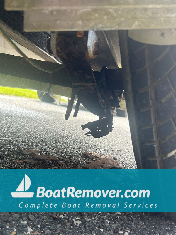 Broken Boat Trailer Axle Callahan-Jacksonville area Florida