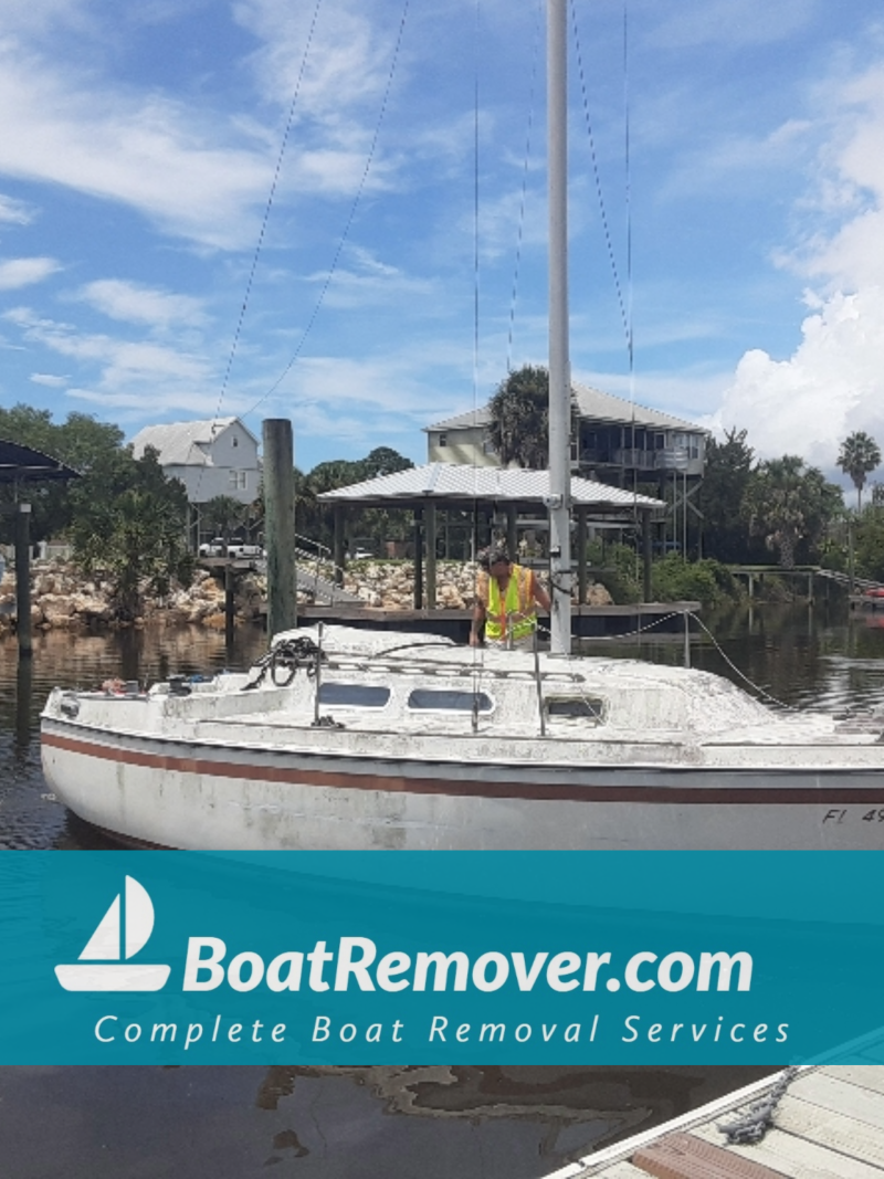 Florida Sailboat Salvage from Water