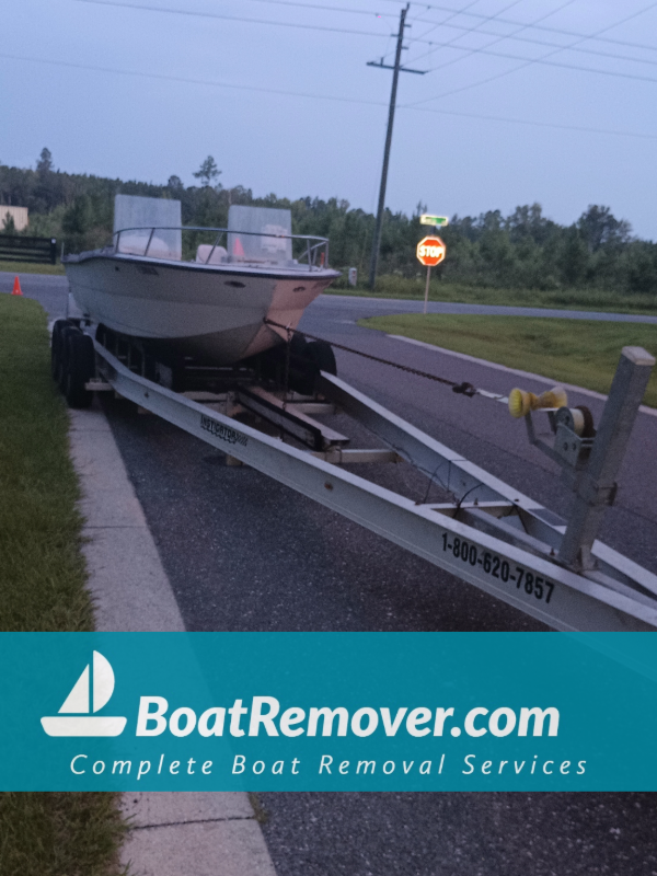 Loading Broken Boat and Trailer Callahan-Jacksonville area Florida