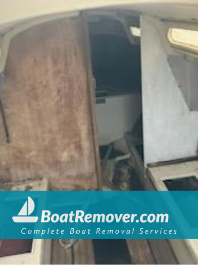 Inside of gutted sailboat Florida panhandle