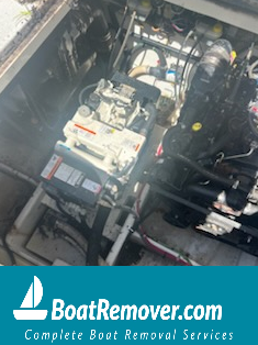 Punta Gorda Burnt Store Marina Boat Engine Removal