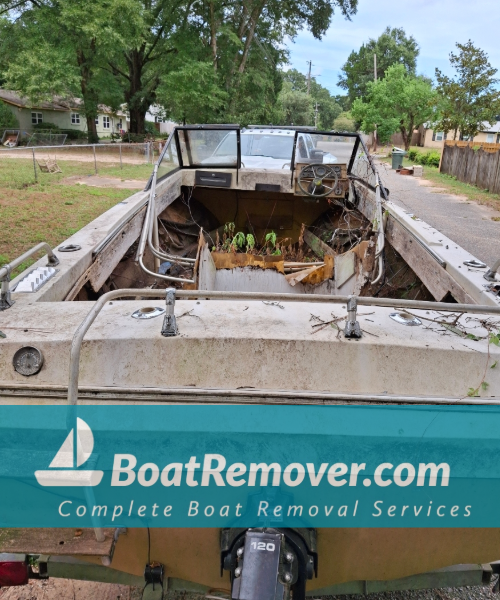 Boat Transport to Junkyard near Escambia County Pensacola