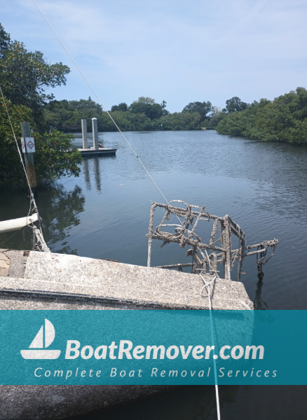 Old Sunken Sailboat St Pete - Coquina Key