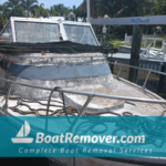 Pinellas County Florida Boat Removal in Coquina Key from Boat Lift