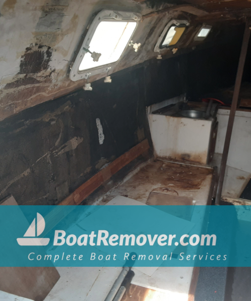 Tarpon Springs Sailboat Interior Sailboat Damage