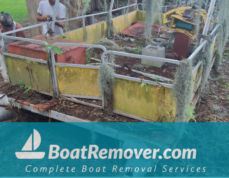 Crew Dismantling Junk Boat