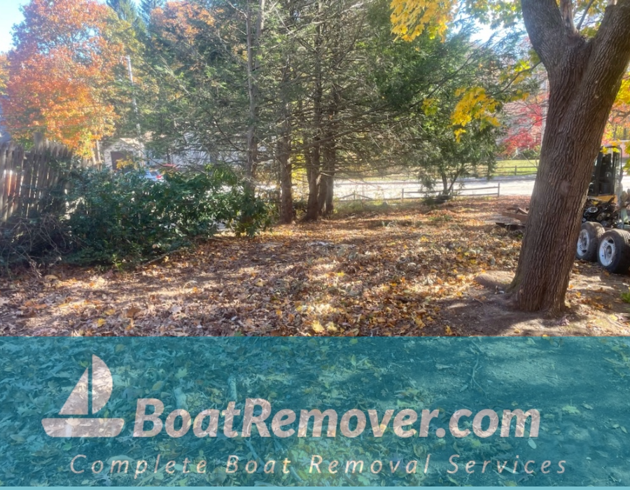 Yard Cleanout After Boat Removal Massachusetts