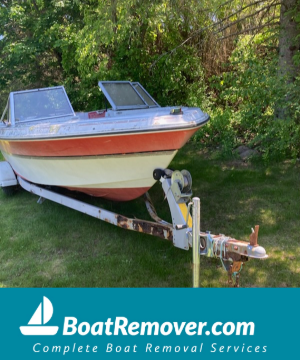 Dracut, Massachusetts Backyard Junk Boat Removal