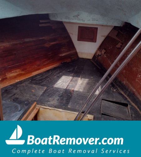 Fiberglass Sailboat Removal