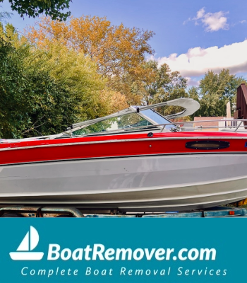 Maryland Heights Missouri Backyard Boat Removal